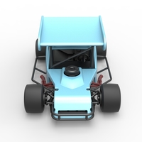 Vintage Asphalt Modified stock car V2 with wing 1:25 - Thumbnail 8