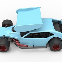 Vintage Asphalt Modified stock car V2 with wing 1:25 - Thumbnail 10