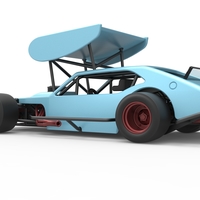 Vintage Asphalt Modified stock car V2 with wing 1:25 - Thumbnail 13