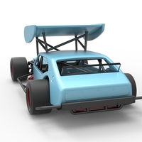 Vintage Asphalt Modified stock car V2 with wing 1:25 - Thumbnail 14