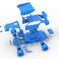 Vintage Asphalt Modified stock car V2 with wing 1:25 - Thumbnail 19