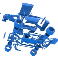 Vintage Asphalt Modified stock car V2 with wing 1:25 - Thumbnail 20