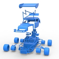 Vintage Asphalt Modified stock car V2 with wing 1:25 - Thumbnail 21