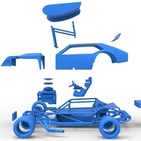 Vintage Asphalt Modified stock car V2 with wing 1:25 - Thumbnail 22