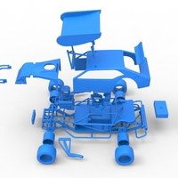 Vintage Asphalt Modified stock car V2 with wing 1:25 - Thumbnail 23