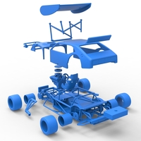 Vintage Asphalt Modified stock car V2 with wing 1:25 - Thumbnail 24