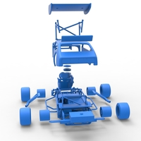 Vintage Asphalt Modified stock car V2 with wing 1:25 - Thumbnail 25