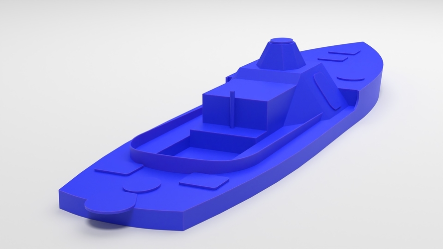 Old Small Armored River MineSweper Simple 3D Print 535176