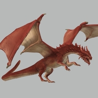 Small Red Dragon 3D Model Ready to Print 3D Printing 535205