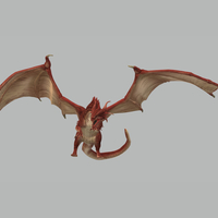 Red Dragon 3D Model Ready to Print - Thumbnail 2