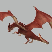 Red Dragon 3D Model Ready to Print - Thumbnail 4