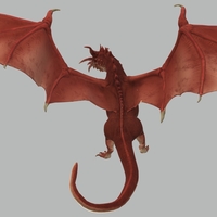 Red Dragon 3D Model Ready to Print - Thumbnail 5