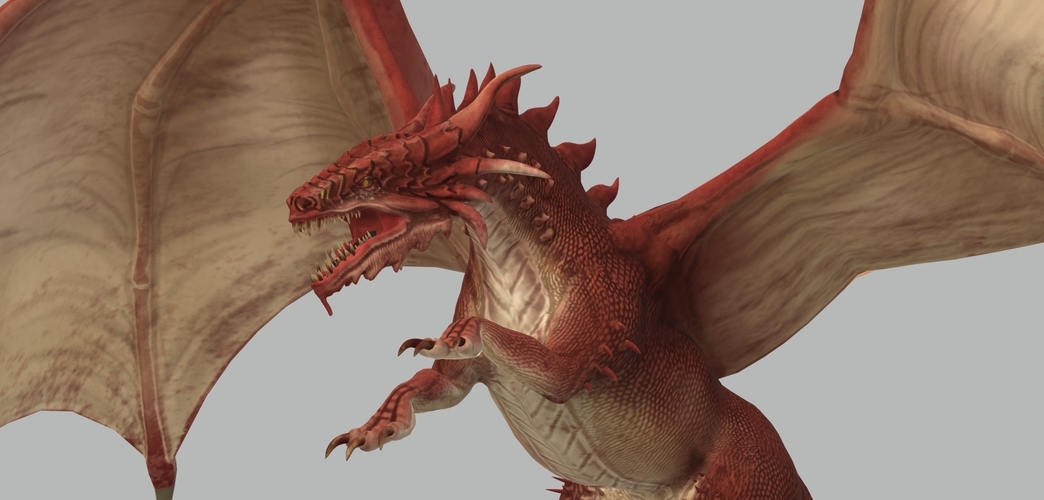 Red Dragon 3D Model Ready to Print 3D Print 535211