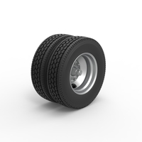 2 Hole double wheel of trailer Scale 1:25 - Thumbnail 2