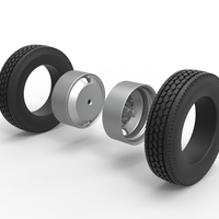 2 Hole double wheel of trailer Scale 1:25 - Thumbnail 8