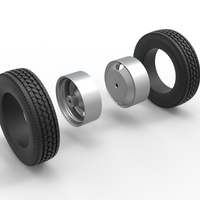 2 Hole double wheel of trailer Scale 1:25 - Thumbnail 9