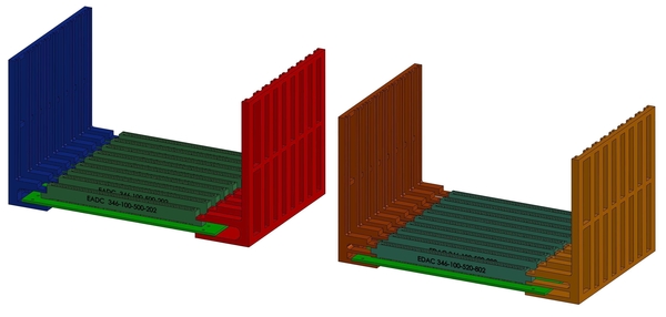 9-Slot Card Guide for Bottom & Mid Flange Edge Connectors