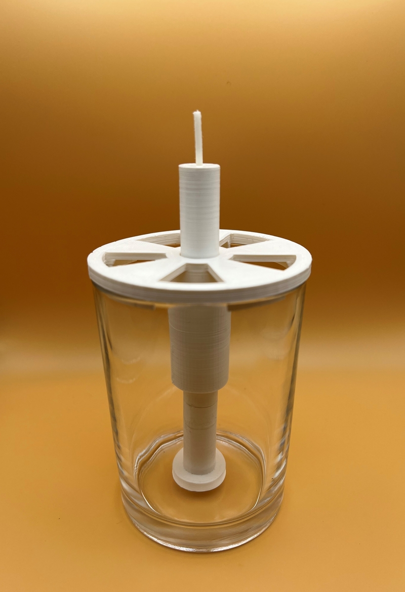 Candle wick centering tool