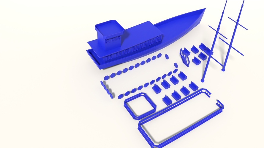 Pirate - a cruise ship from Kolobrzeg - Baltic Sea 3D Print 535332