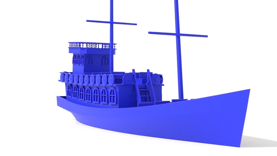 Pirate - a cruise ship from Kolobrzeg - Baltic Sea 3D Print 535334