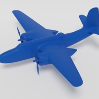 Small Douglas DB-7 A-20 Havoc Boston - simple 3D Printing 535353