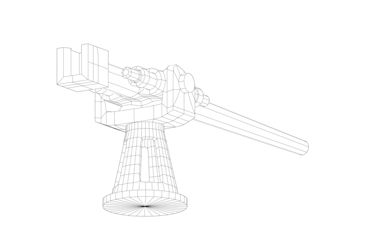 French naval guns Canon de 65 mm Modele 1891 3D Print 535412