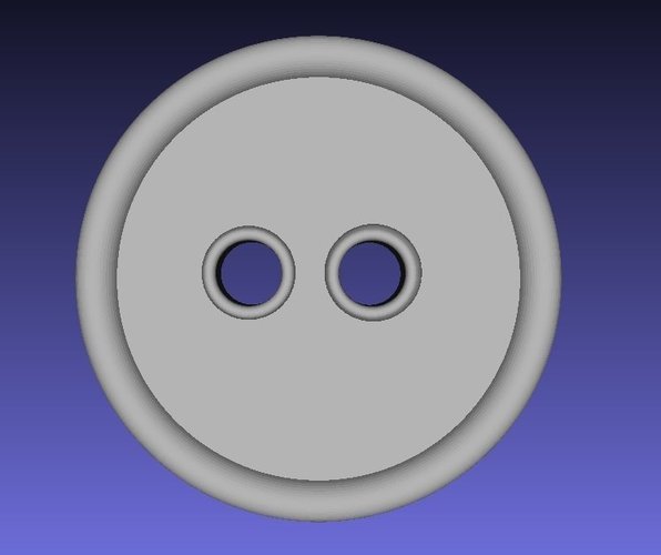 MakerTree 3D: Basic 2 hole button 3D Print 53576
