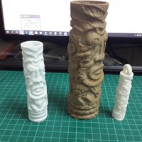 Small 圖騰 鑰匙扣 筆筒 totem - Pencil Holder -Key Chain 3D Printing 53614