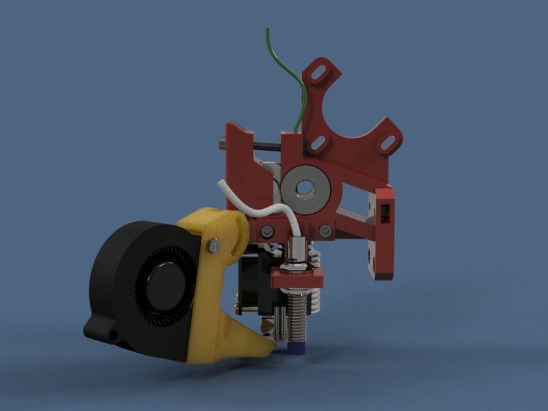 E3D v6 Extruder for Flexi filament + proximity sensor 