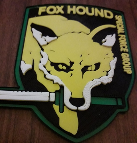 3D Printed FOX HOUND LOGO by FJV3d | Pinshape