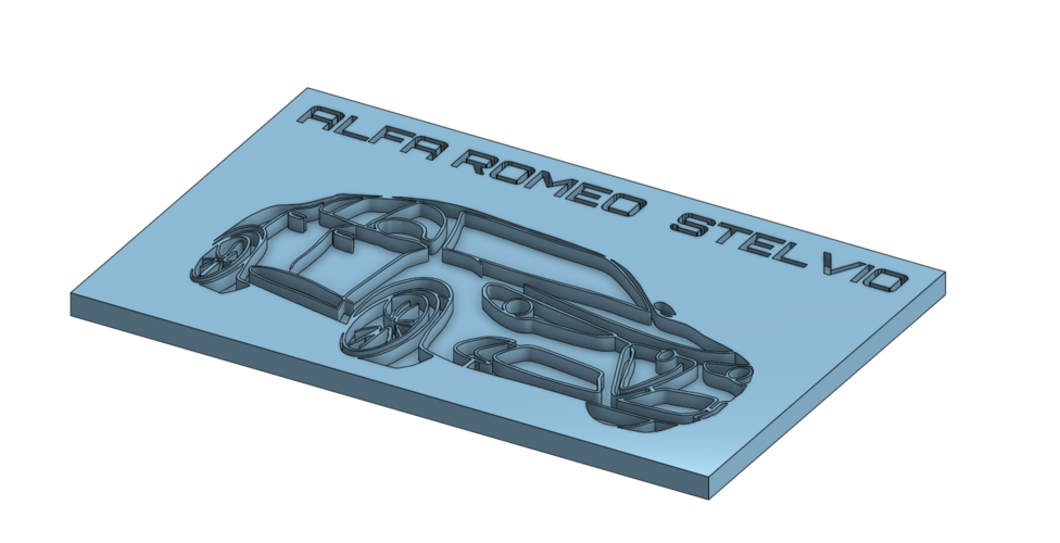 Alfa Romeo Stelvio Wall Plaque / desk art