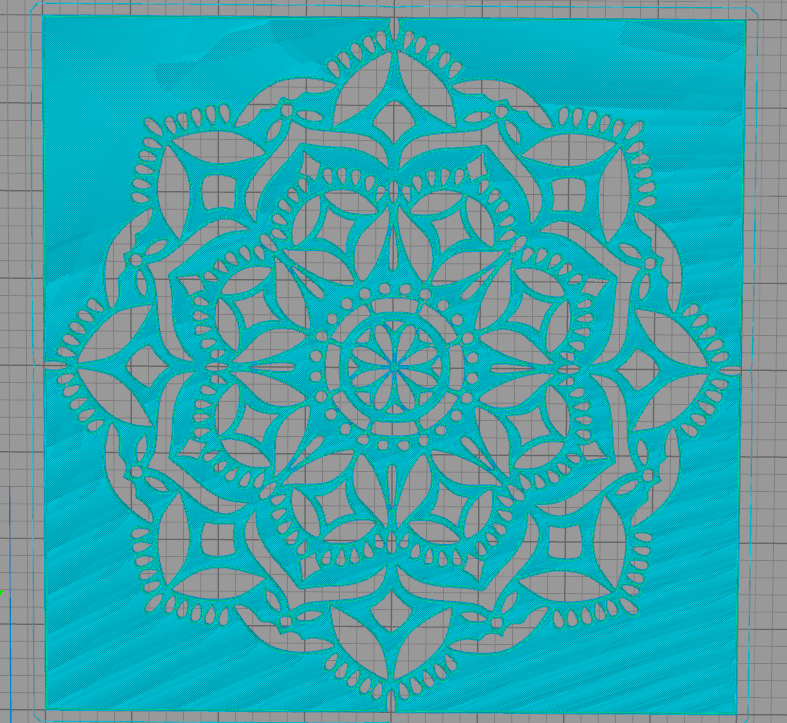 3D Printable Mandala Stencil by NatyBasty3DArts