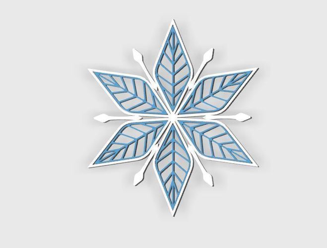 Color Snowflake 3D Print 53689