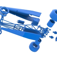 Dragster with twin Turbo drag axle 1:25 - Thumbnail 19