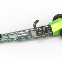 3 wheeled dragster with Rocket Turbine 1:25 - Thumbnail 4