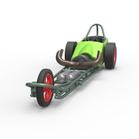 3 wheeled dragster with Rocket Turbine 1:25 - Thumbnail 5