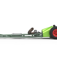 3 wheeled dragster with Rocket Turbine 1:25 - Thumbnail 9