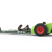 3 wheeled dragster with Rocket Turbine 1:25 - Thumbnail 13