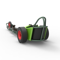 3 wheeled dragster with Rocket Turbine 1:25 - Thumbnail 14