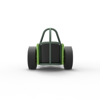 3 wheeled dragster with Rocket Turbine 1:25 - Thumbnail 16