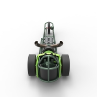3 wheeled dragster with Rocket Turbine 1:25 - Thumbnail 17