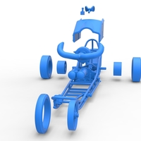 3 wheeled dragster with Rocket Turbine 1:25 - Thumbnail 21