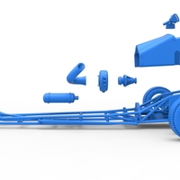 3 wheeled dragster with Rocket Turbine 1:25 - Thumbnail 22