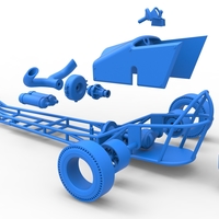 3 wheeled dragster with Rocket Turbine 1:25 - Thumbnail 24