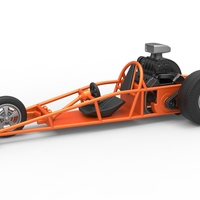 Rear engine old school three wheeled dragster 1:25 - Thumbnail 1