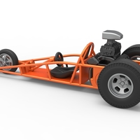 Rear engine old school three wheeled dragster 1:25 - Thumbnail 12