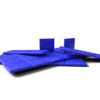 Chocolate  a plate single cubes with and without inscription - Thumbnail 2