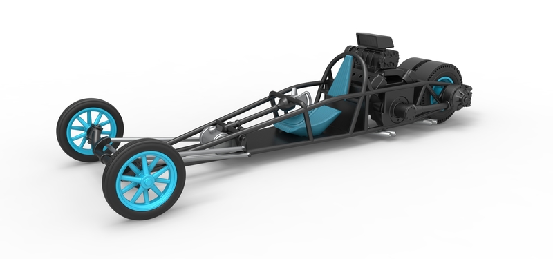 Rear engine old school dragster V2 Scale 1:25