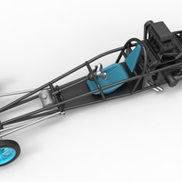 Rear engine old school dragster V2 Scale 1:25 - Thumbnail 4