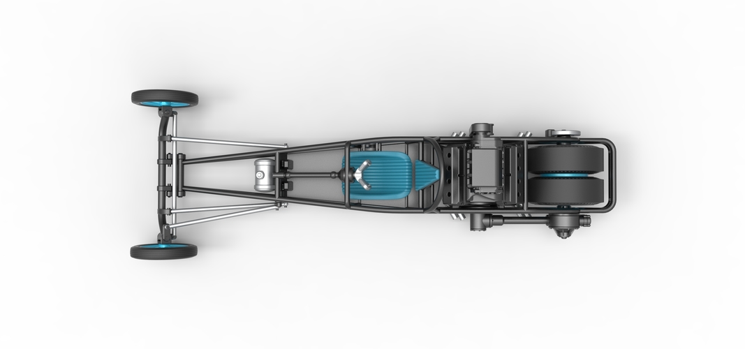 Rear engine old school dragster V2 Scale 1:25 3D Print 537362